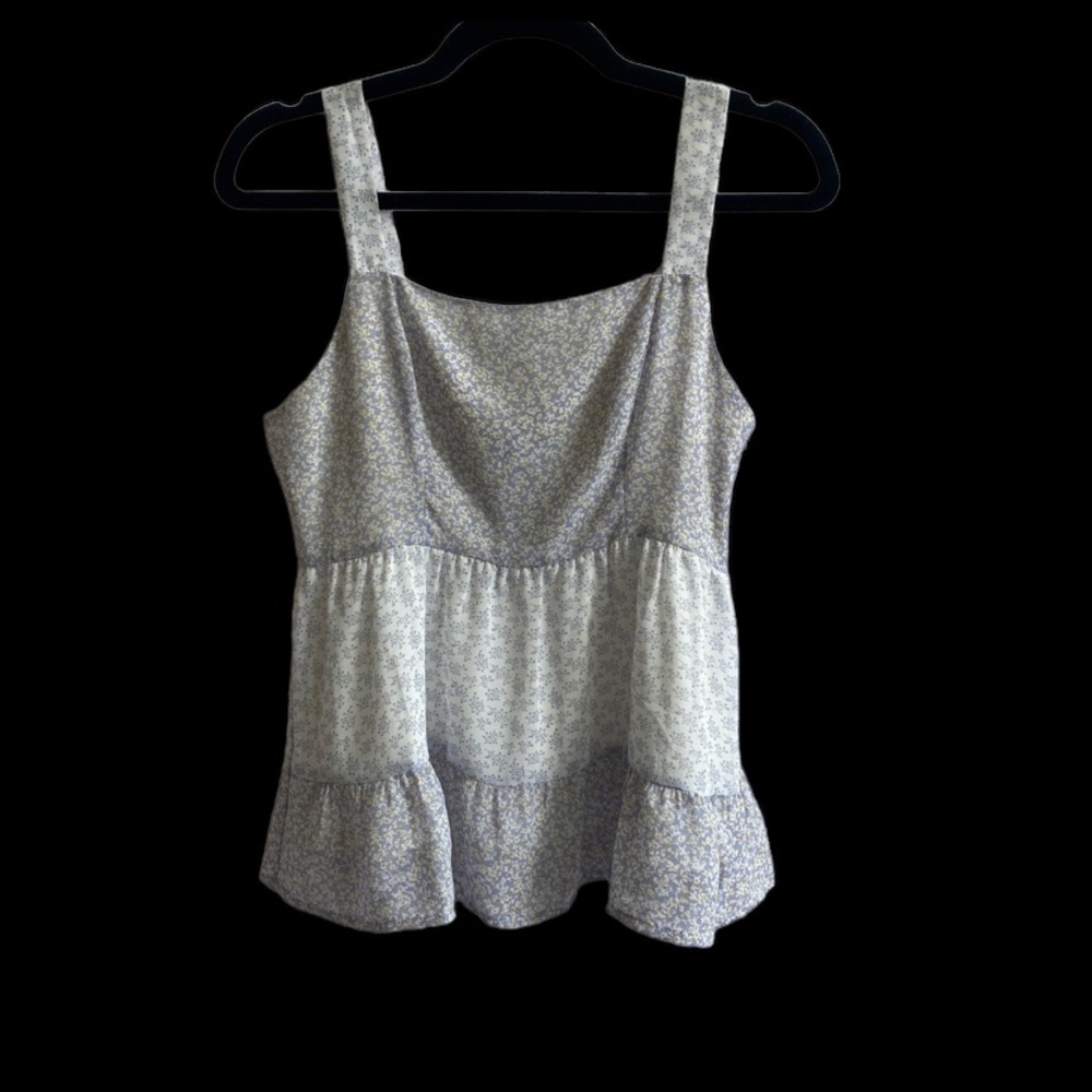 PAPER CRANE Blue/Cream/Yellow Tank Top